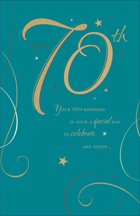 Birthday 70th Greeting Card From Gibson Core Line Conventional 533488 H971