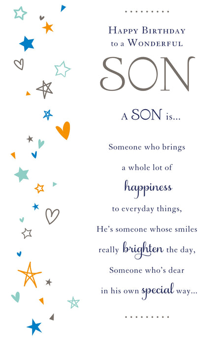 Birthday Son Greeting Card From Moondust Conventional 553653 F1182