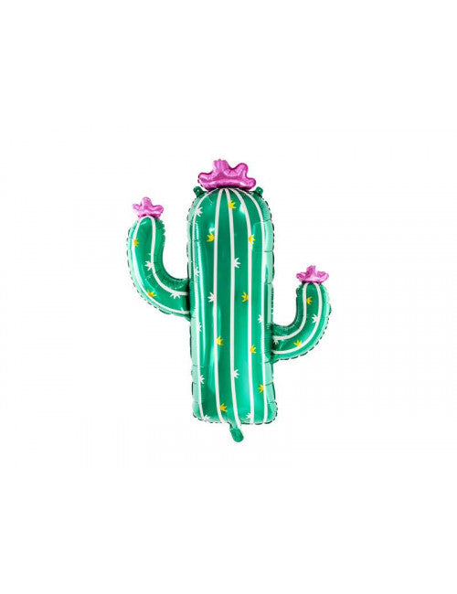 Large Cactus Foil Balloons 23.5x 32.5" (Optional Helium Inflation)