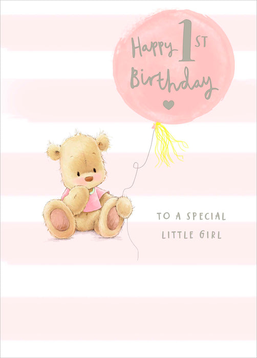 Birthday 1st Girl Greeting Card From Nutmeg Conventional 602659 G859