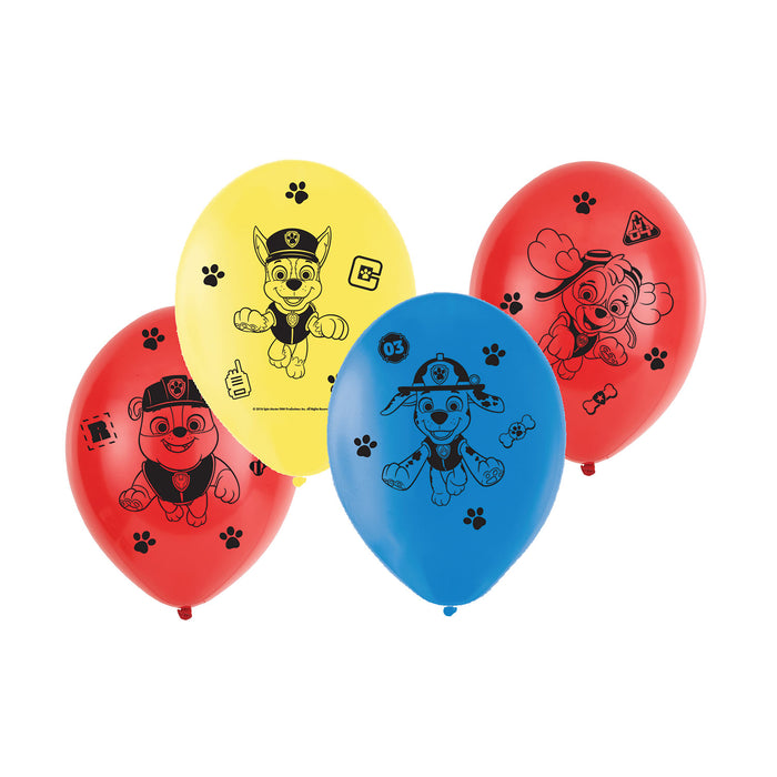 Paw Patrol Designs Balloons 6 Pack (Optional Inflation)