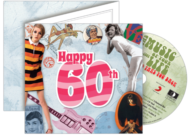Happy 60th Birthday CD Music Greeting Card Special Year