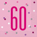 60th Birthday Glitz Pink Paper Napkins - Sweets 'n' Things