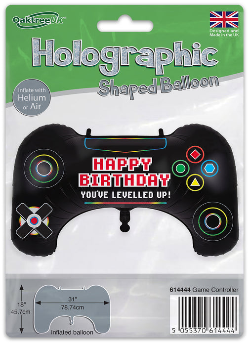 Game Controller Birthday Supersize Helium Filled Balloon - 31" Foil (Optional Helium Inflation)