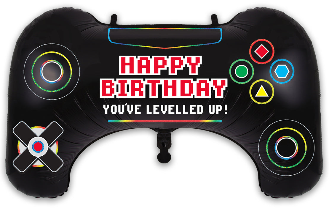 Game Controller Birthday Supersize Helium Filled Balloon - 31" Foil (Optional Helium Inflation)