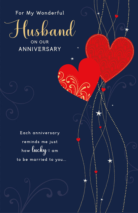 Anniv Wedd Husband Greeting Card From Thinking Of You Core Line Conventional 619345 B13154