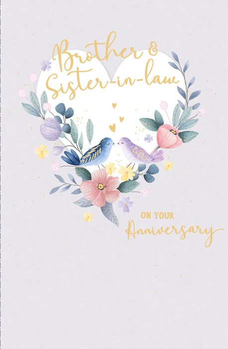 Anniv Wedd Brother & Sister In Law Greeting Card From Gibson Core Line Conventional 624776 B10117