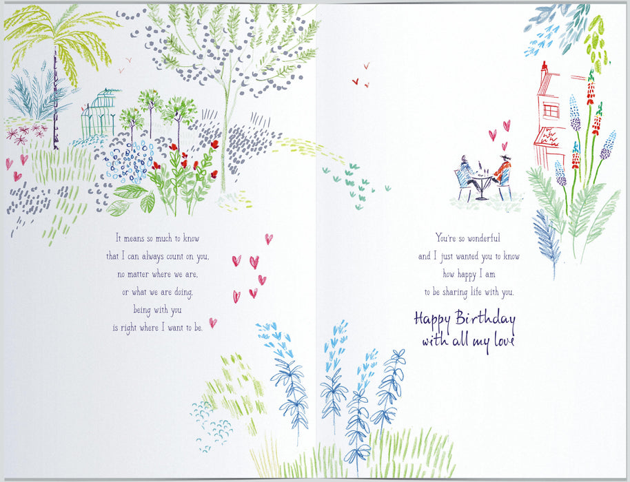 Birthday Husband Greeting Card From Artist's Notebook Traditional 629902 G642