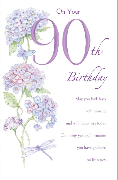 Birthday 90th Greeting Card From Kathryn White Traditional 632102 H540