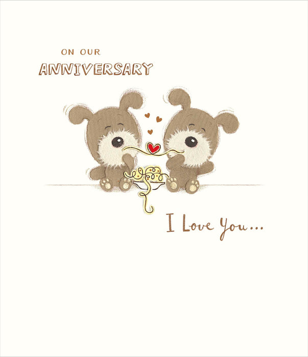 Anniv On Our Greeting Card From Lots of Woof Cute 632132 B781