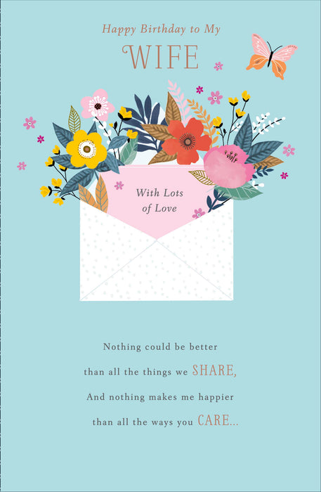 Birthday Wife Greeting Card From Thinking Of You Core Line Conventional 659987 D1267