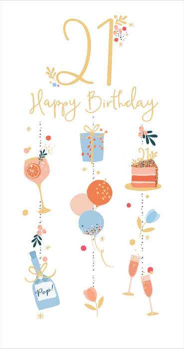 Birthday 21st Greeting Card From Simply Precious Traditional 679327 H1289