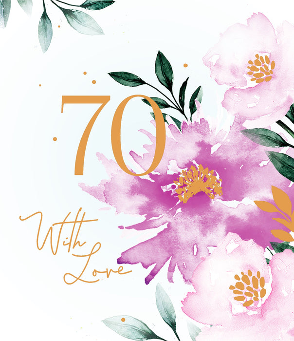 Birthday 70th Greeting Card From Ruby Bloom Conventional 679346 H863
