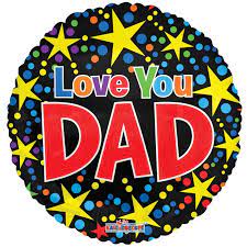 Love You Dad Foil Balloon (Optional Helium Inflation)