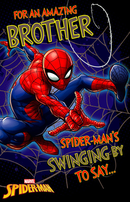 Birthday Brother Greeting Card From Disney Spider-Man Juvenile 686847 F1289