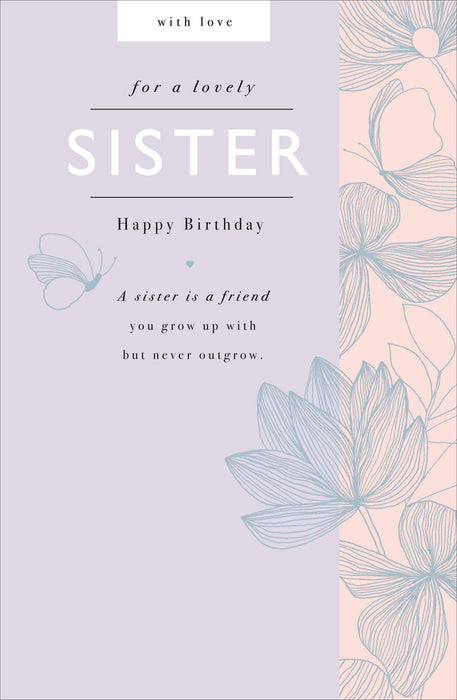 Birthday Sister Greeting Card From Gibson Core Line Conventional 689259 E1282