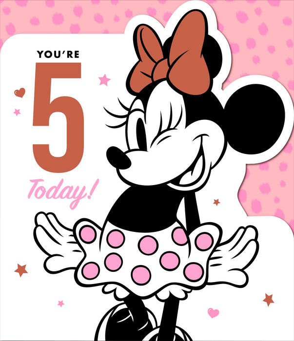 Birthday 5th Girl Greeting Card From Disney Minnie Mouse Juvenile 698257 G1077