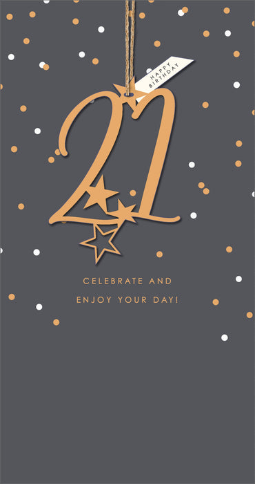 Birthday 21st Greeting Card From Starburst Conventional 736095 H1182