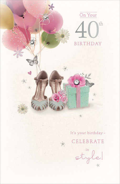 Birthday 40th Greeting Card From Gibson Core Line Conventional 736105 H1399