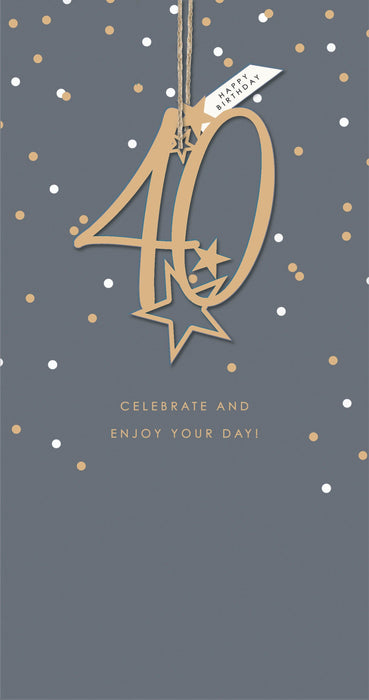 Birthday 40th Greeting Card From Starburst Conventional 736106 H15115