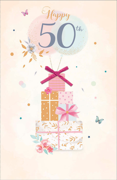Birthday 50th Greeting Card From Gibson Core Line Conventional 736110 H15117