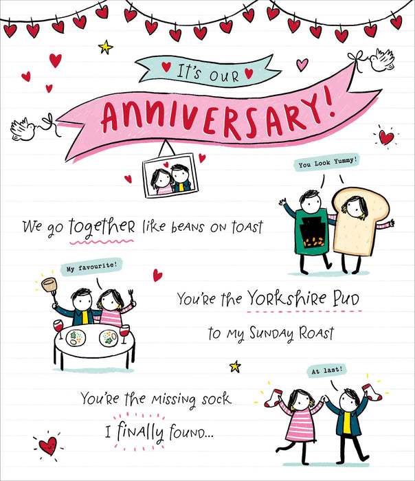 Anniv On Our Greeting Card From Oodles Of Doodles Contemporary 752624 B669