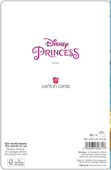 Birthday 3rd Girl Greeting Card From Disney Princess Juvenile 753901 G860