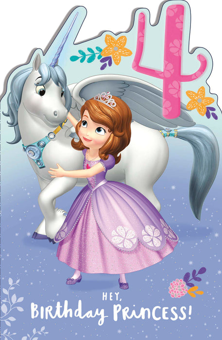 Birthday 4th Girl Greeting Card From Disney Sofia the First Juvenile 753905 G14108