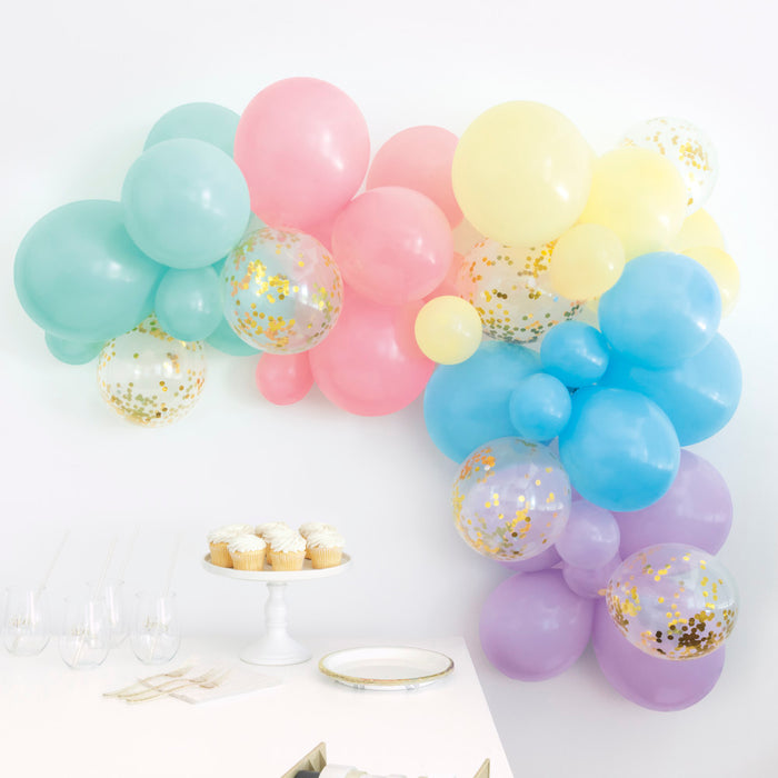 Balloon Arch Kit Foil Confetti and Pastel Colour Latex