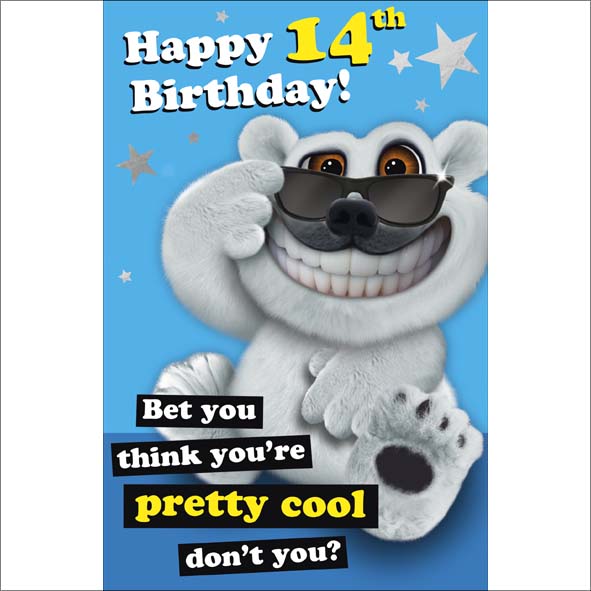 Birthday Young Adult 14th Boy Greeting Card From Twisted Whiskers Humour 760837 G863