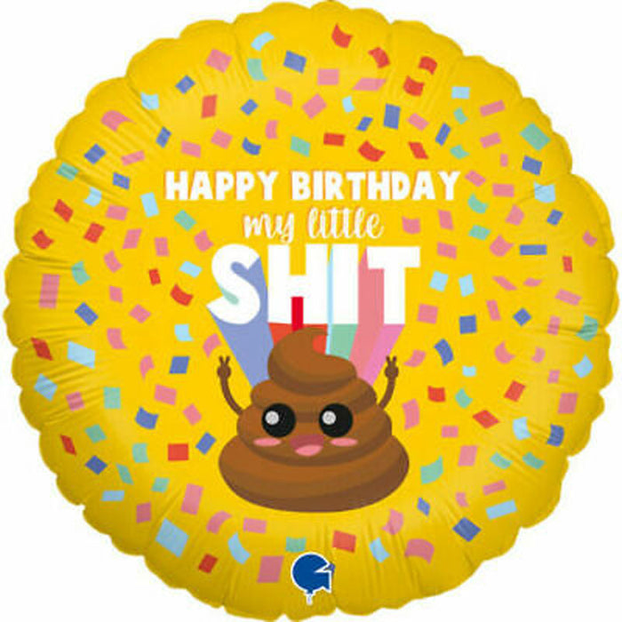 RUDE* Happy Birthday My Little Shit Balloon(Optional Helium Inflation)