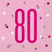 80th Birthday Glitz Pink Paper Napkins - Sweets 'n' Things