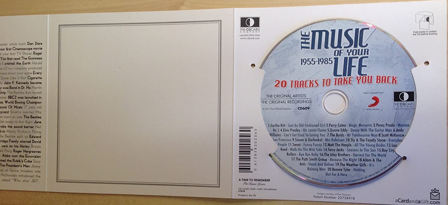 Happy 70th Birthday CD Music Greeting Card Special Year