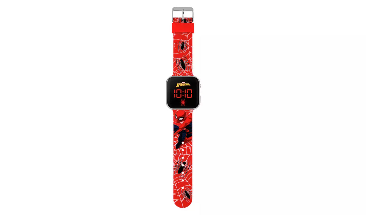 Disney Marvel Spiderman Kid's Red Silicone Strap Watch