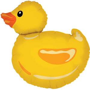 Just Yellow Ducky SuperShape Foil Balloon (Optional Helium Inflation)