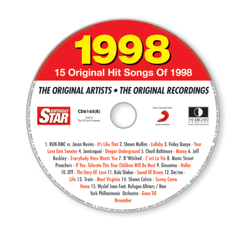 Birthday Star 1998 CD Music Greeting Card Special Year