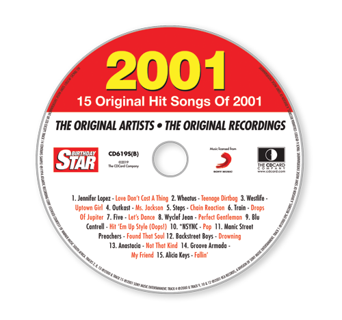 Birthday Star 2001 CD Music Greeting Card Special Year