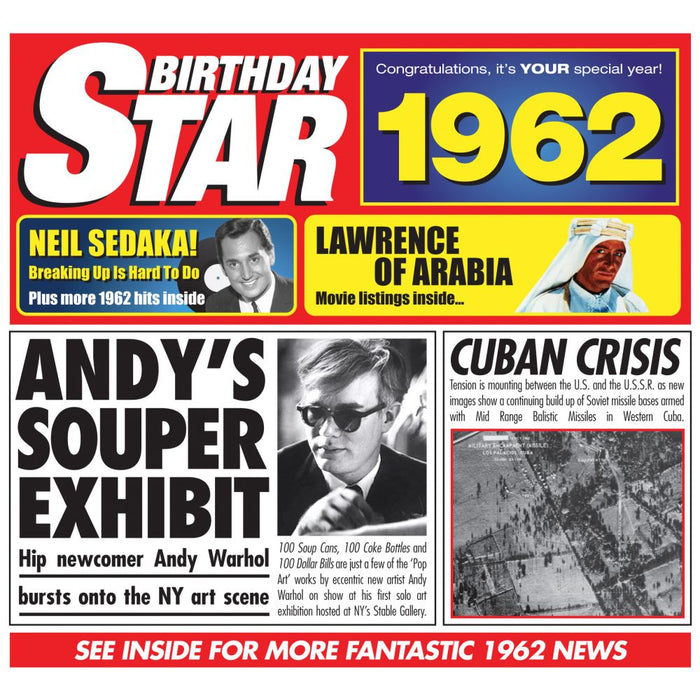 Birthday Star 1962 CD Music Greeting Card Special Year