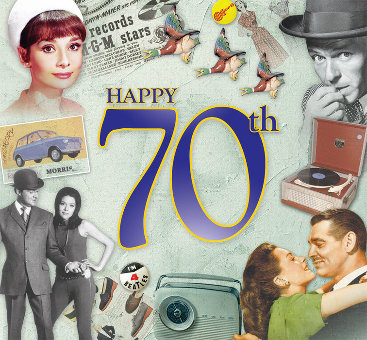 Happy 70th Birthday CD Music Greeting Card Special Year