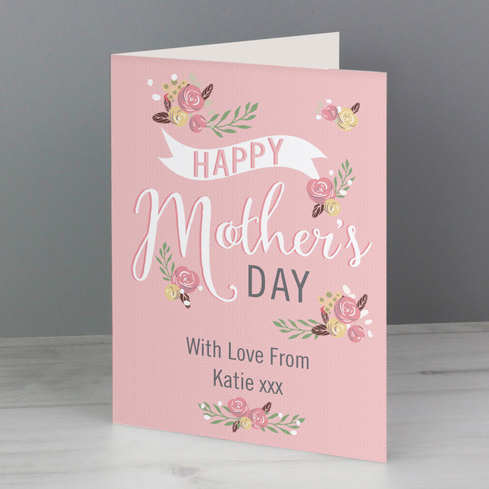 Personalised Mother's Day Greeting Card Floral Bouquet