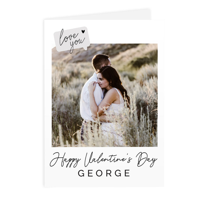 Personalised Love You Greeting Card With Photo Upload