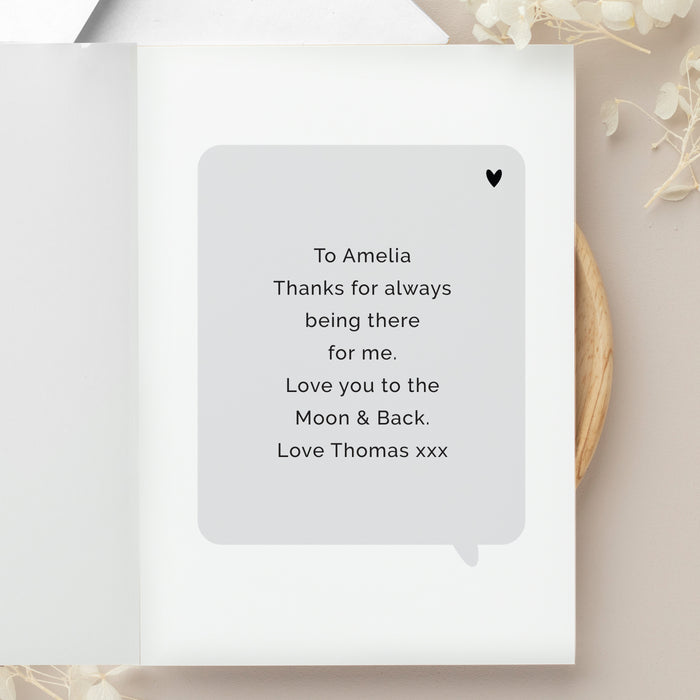 Personalised Love You Greeting Card With Photo Upload