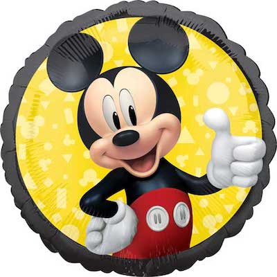Mickey Mouse Balloon - 18" Foil Helium (Optional Helium Inflation)