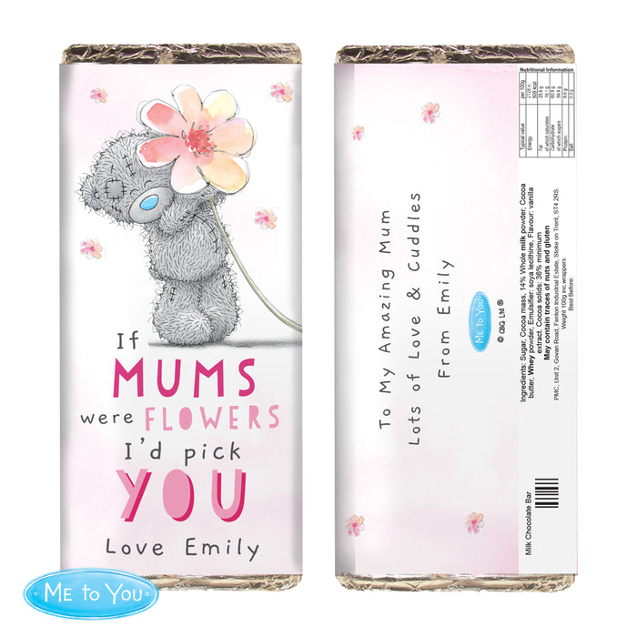 Personalised Mother's Day Gift...  Me To You Were Flowers Milk Chocolate Bar