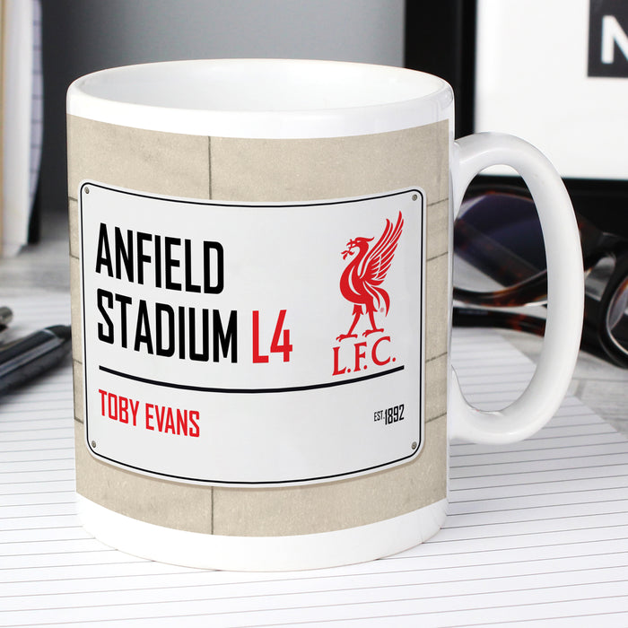 Personalised Mug Liverpool FC Street Sign