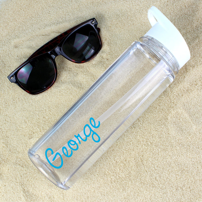 Personalised Blue Name Water Bottle