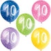 Assorted 10th Birthday Party Latex Balloons x 5 (Optional Inflation) - Sweets 'n' Things