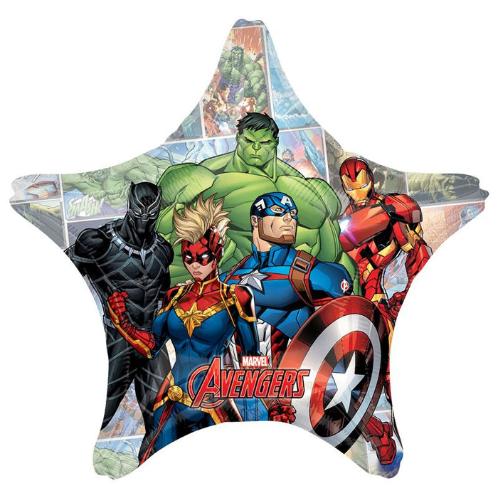 Avengers Star Balloon SuperShape Helium Foil Balloon - 32" (Inflated) - Sweets 'n' Things