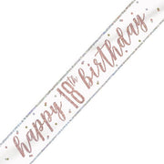 Banner Happy 18th Birthday Rose Gold Glitz - Sweets 'n' Things
