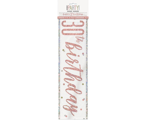Banner Happy 30th Birthday Rose Gold Glitz - Sweets 'n' Things